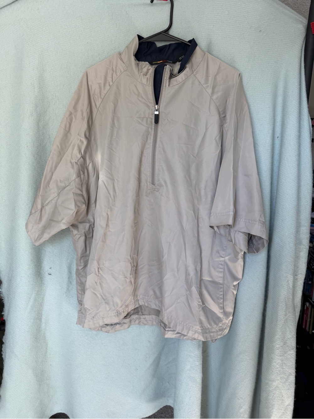 Greg Norman Collection Light Gray Half-Zip Windbreaker